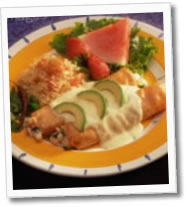 Enchiladas mexicanas con crema