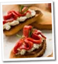 Bruschetta de Pimiento y Queso Ricotta